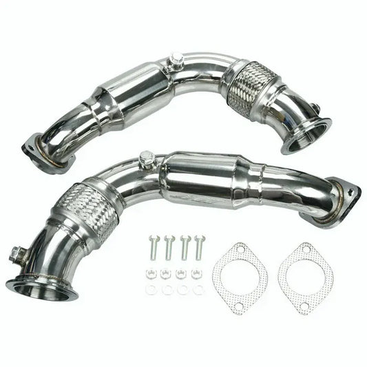 TBH Performance Race Downpipe Upgrade for 2008-2014 BMW X6/X5 550I 650I 750I B7 N63B44 4.4L V8 Twin Turbo - TBH Performance Co.